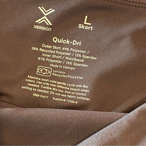 Xersion Gray Pleated Skort Skirt Large - Picture 7 of 10